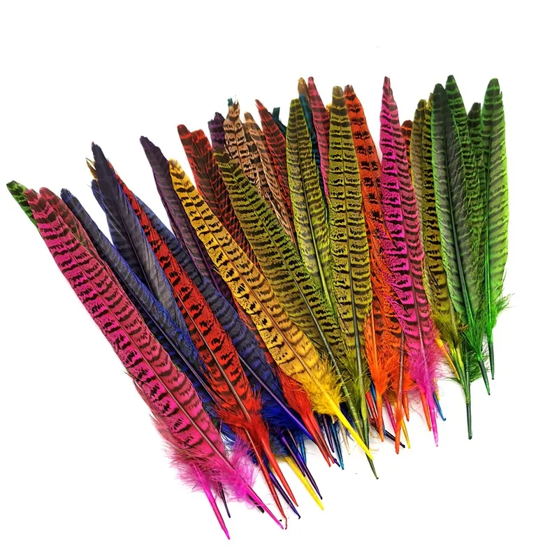 

50Pcs/Lot Natural Pheasant Feathers 10-12inch 25-30cm Colorful for Jewelry Making DIY Party Decorations Plumes Plumas De Colores