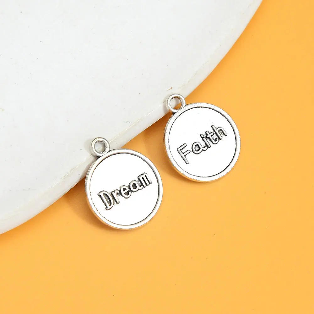 

20 шт./партия, посеребренные Подвески 19x23 мм