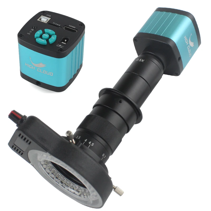 4K Ultra HD 1080P HDMI USB Digital Video Microscope Camera 100X 300X C-Mount Lens Professional Phone PCB Soldering Repair Tools