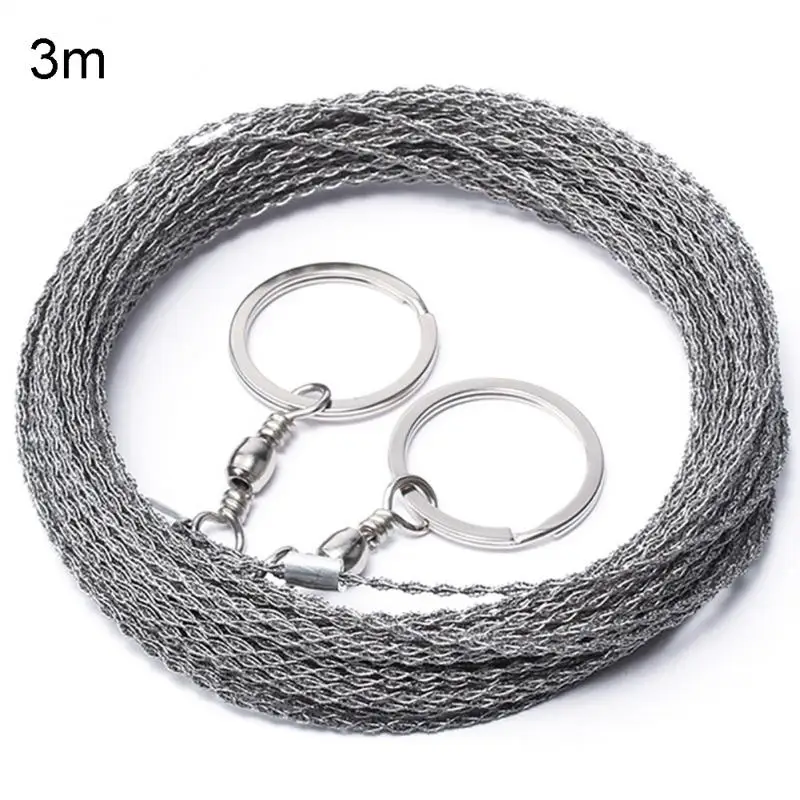 

Outdoor Manual Hand Steel Wire Saw 1/2/ Hand Chain Saw Cutter Portable Travel Camping Hiking Emergency Gear Survival Tools