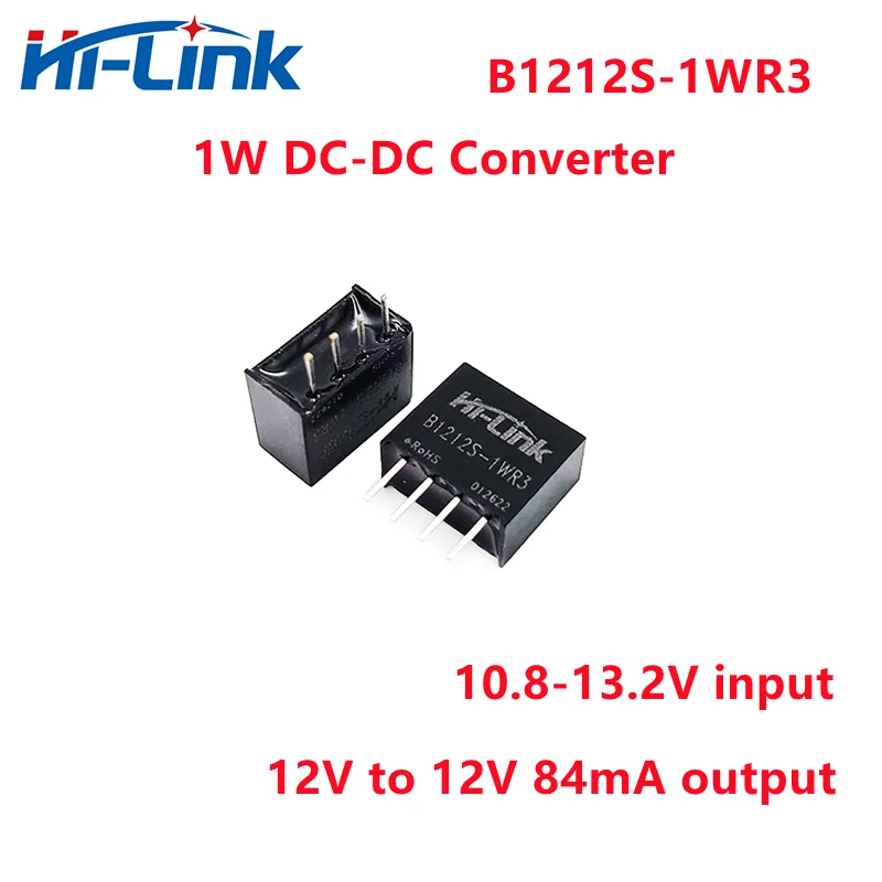 Hi-Link бытовой 20 шт./лот 12 В DCDC изолированный преобразователь B1212S-1WR3 1 Вт 84 мА выходной импульсный модуль питания UL/CE