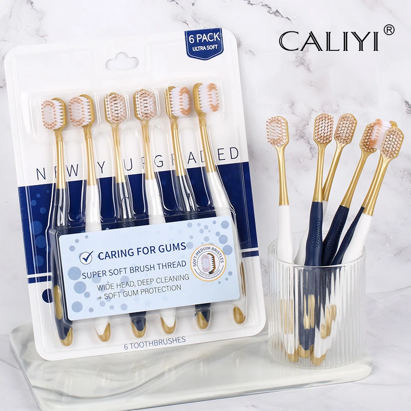 6 шт. зубные щётки с мягкой щетиной