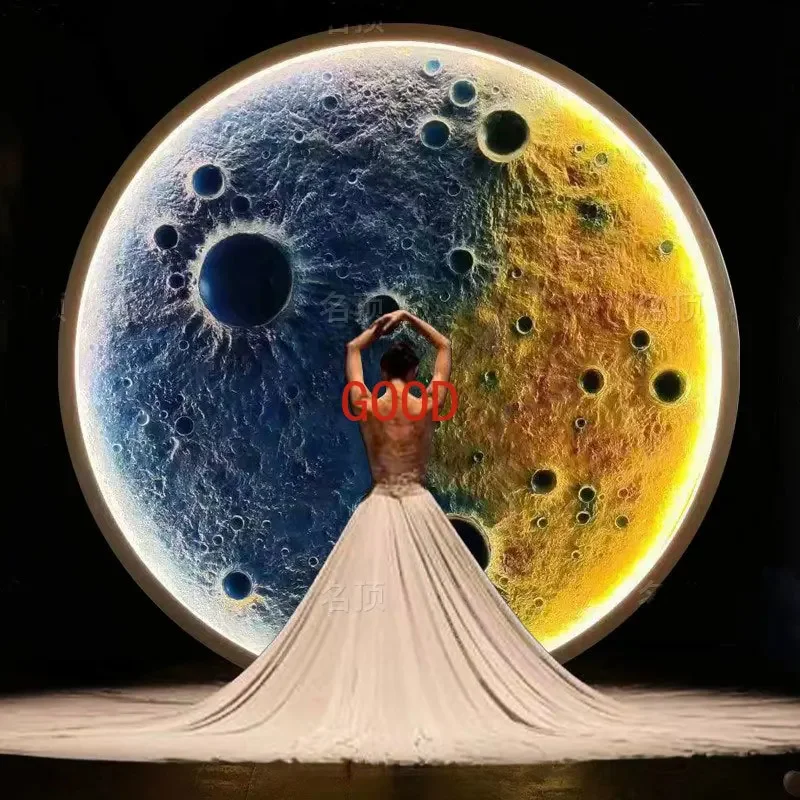 3D рельефная лунная лампа настенный светильник интернет-ресторан для кемпинга