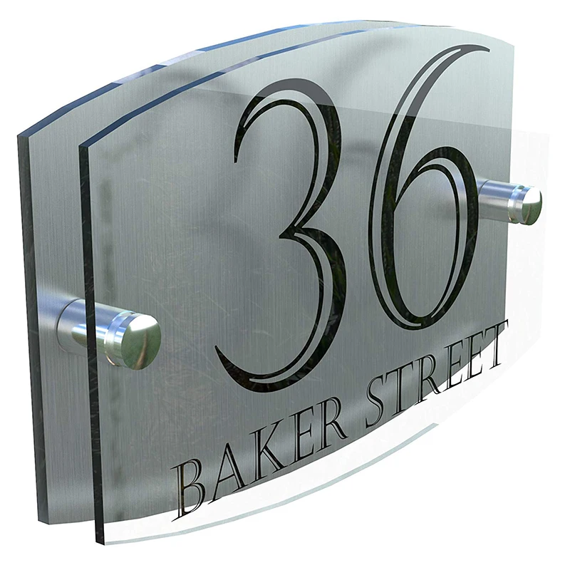 

DIY House Number House number House Sign Modern Glass Effect Acrylic Door Number Name Road Plate Plaque Door sign