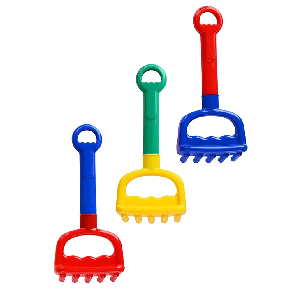 

3 Pcs Children's Beach Rake Baby Kit Kids Sand Play Toys Toddlers 1-3 The Snow Pp Sandbox Age 3-5 1-2