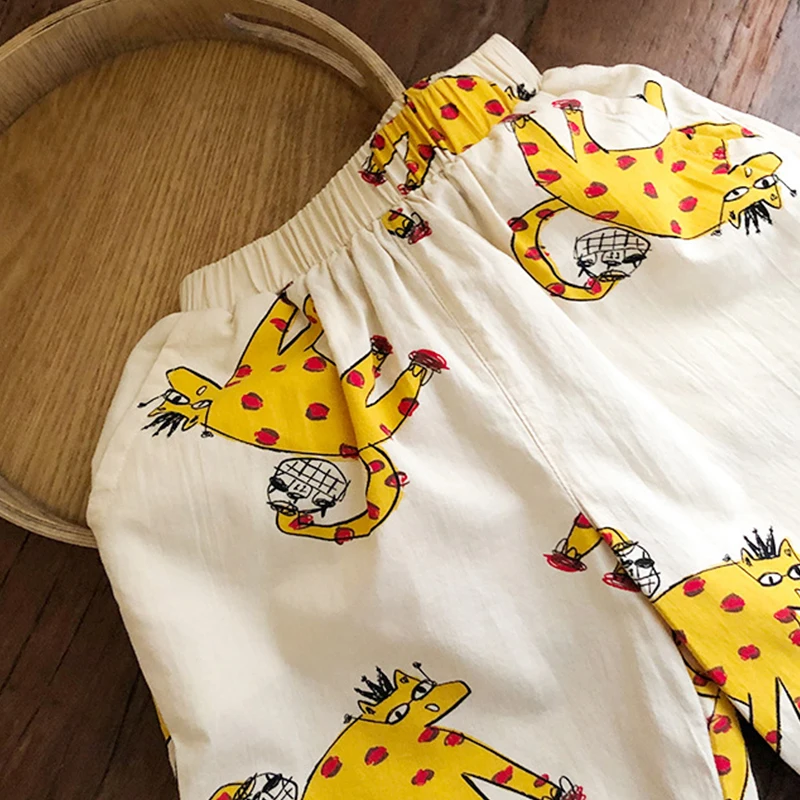 Freely Move Children Pajamas Set Kids Baby Girl Animal Printing Clothing Costume Long Sleeve Children Sleepwear Kids Clothing