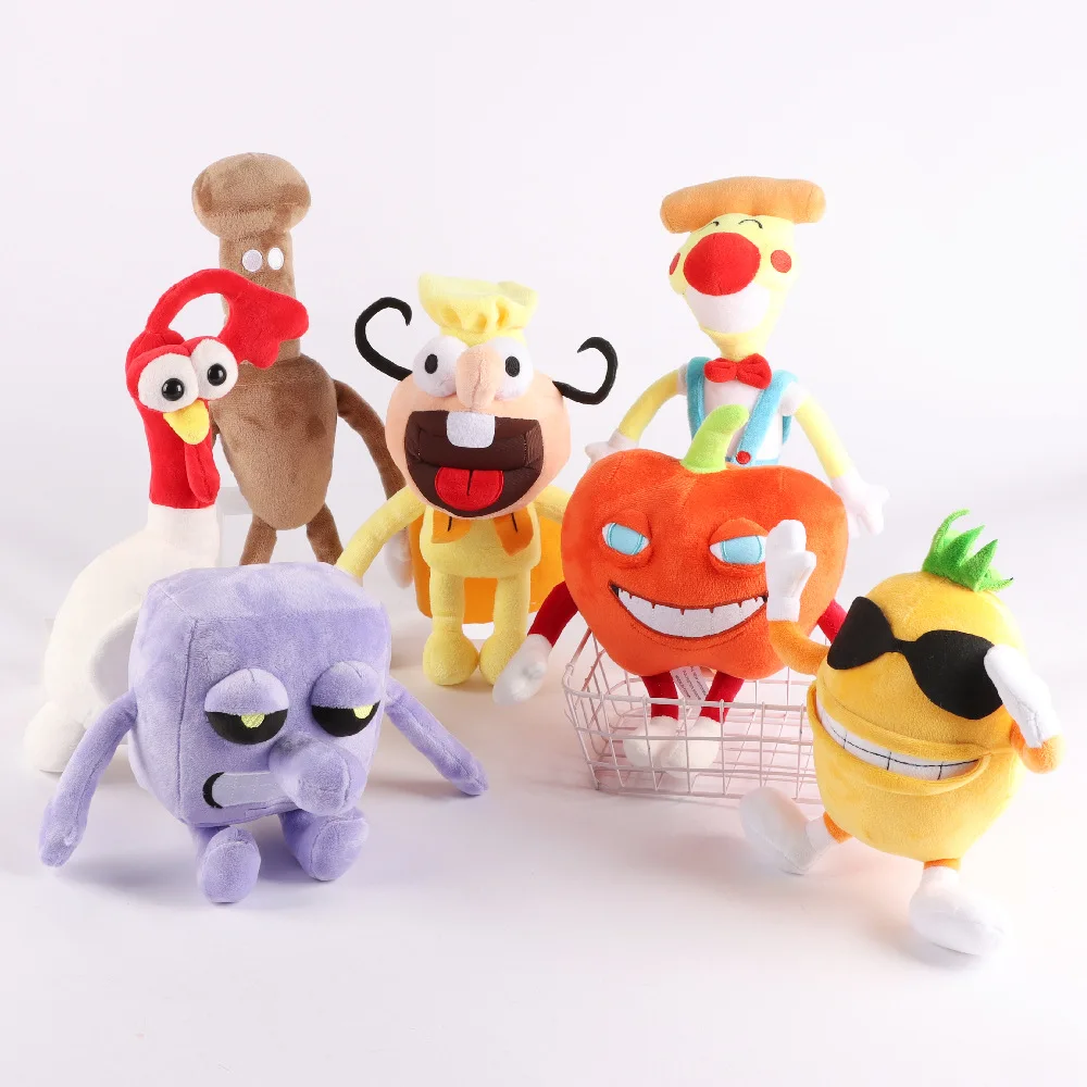 

2023 пицца башня Пеппино плюшевые игрушки милые мягкие Густаво шум гриб топпин Монстр голова пиццы мягкие куклы подарок для детей