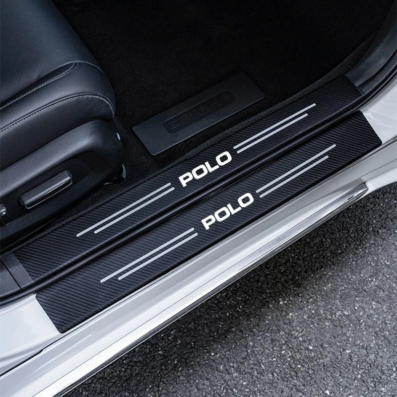 4 шт. наклейки из углеродного волокна для защиты от царапин