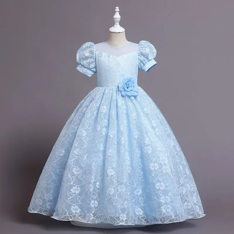 

Fashion Kids Clothes Girls Party Dresses Summer Princess Mesh Dress Short Sleeve Flower Girl Dresses for Weddings 3-12 Years
