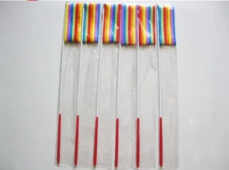 

4M Colorful Ribbons Dance Ribbon Rhythmic Art Gymnastic Ballet Streamer Twirling Rod Stick For Gym Professional Training Easter