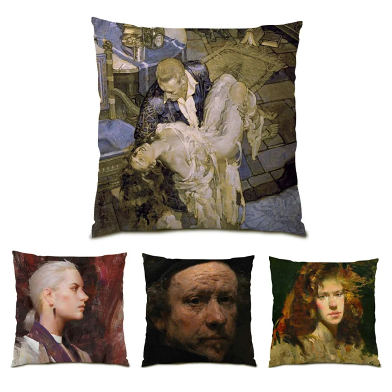 

Velvet Cushion Cover 18 Inches Gift Fashion Beautiful Retro Durable Comfortable Personalized Bedroom Protection Pillowcase E1249