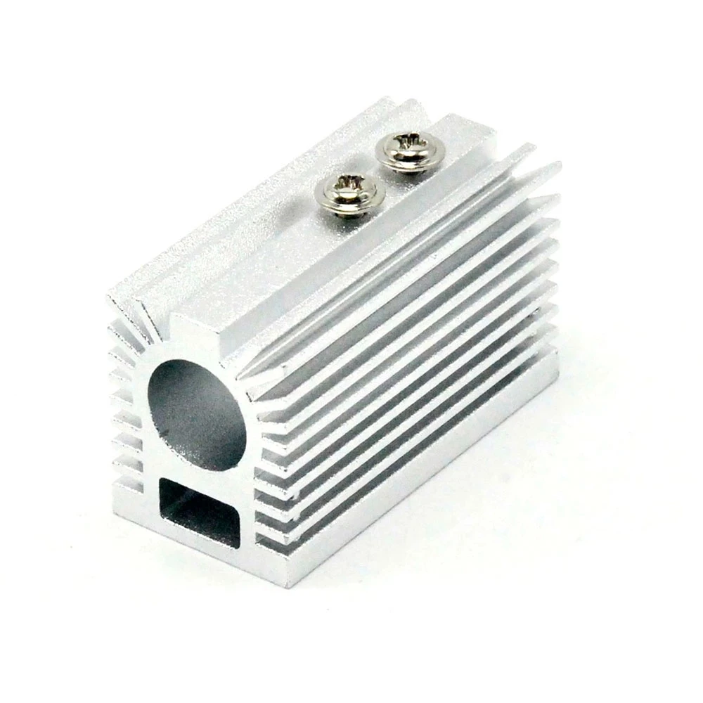 

Silver Cooling Heatsink Mount Holder For 12mm Blue/Green/Red/IR Laser Modules Cooling