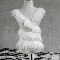 ostrich hair creative feather decorative strip lace accessories manual diy performance clothing stage skirt fabric