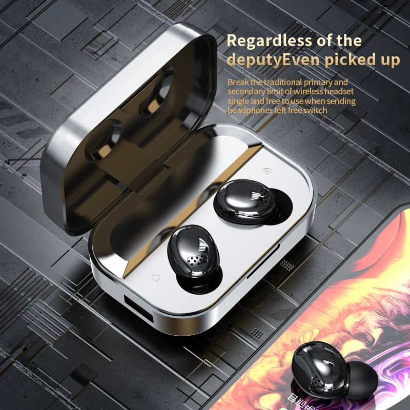 

Noise Reduction Wireless Headset Touch Control Intelligent Digital Display Sports Headphones Voice Call Tws Earphone