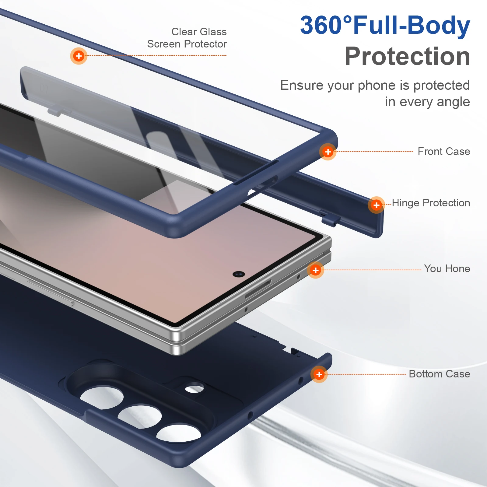 Фото Роскошный матовый чехол для телефона Samsung Galaxy Z Fold 8 Ultra 7 6 5 4 с защитной пленкой для экрана и шарнира Magsafe, полностью защитный чехол №5