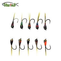 vtwins epoxy coated brass bead spanish perdigon nymphs euro nymphing style for trout bluegill fishing lure fishing hooks
