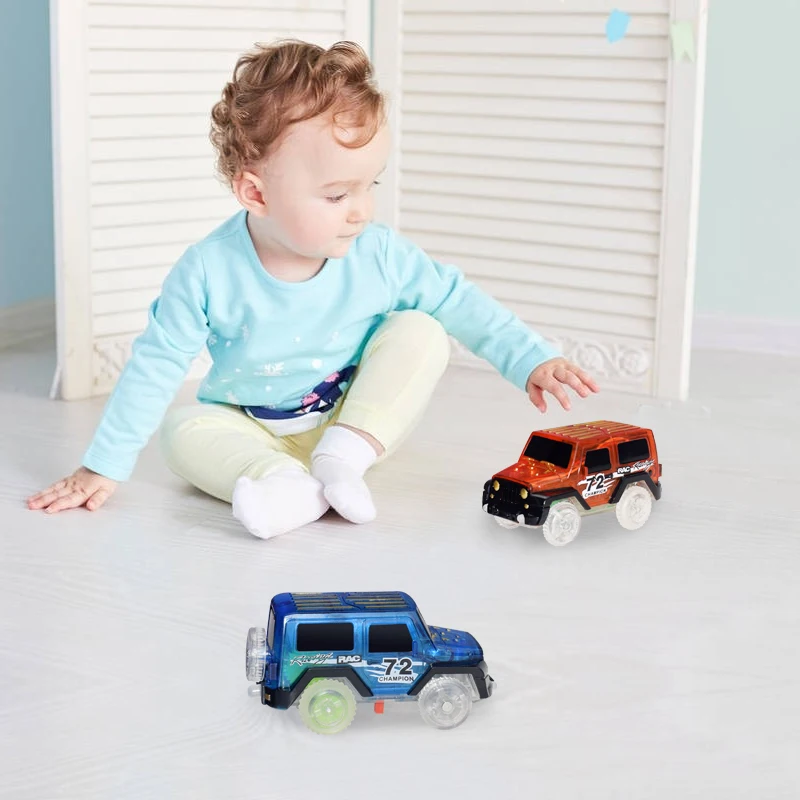 Волшебный светящийся гибкий автомобиль-трек игрушки для детей гоночный изгиб