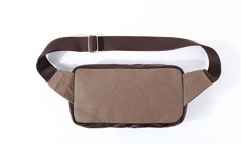 Fashion high quality genuine leather men's small chest bag designer luxury natural cowhide outdoor daily sports waist pack Teens