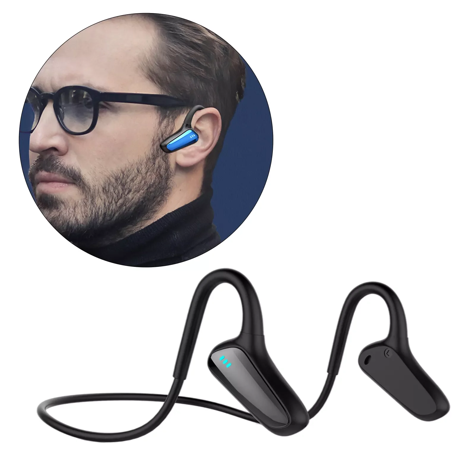 

Wireless Bone Conduction Headphones 150mAh Double Ears for Running Fitness