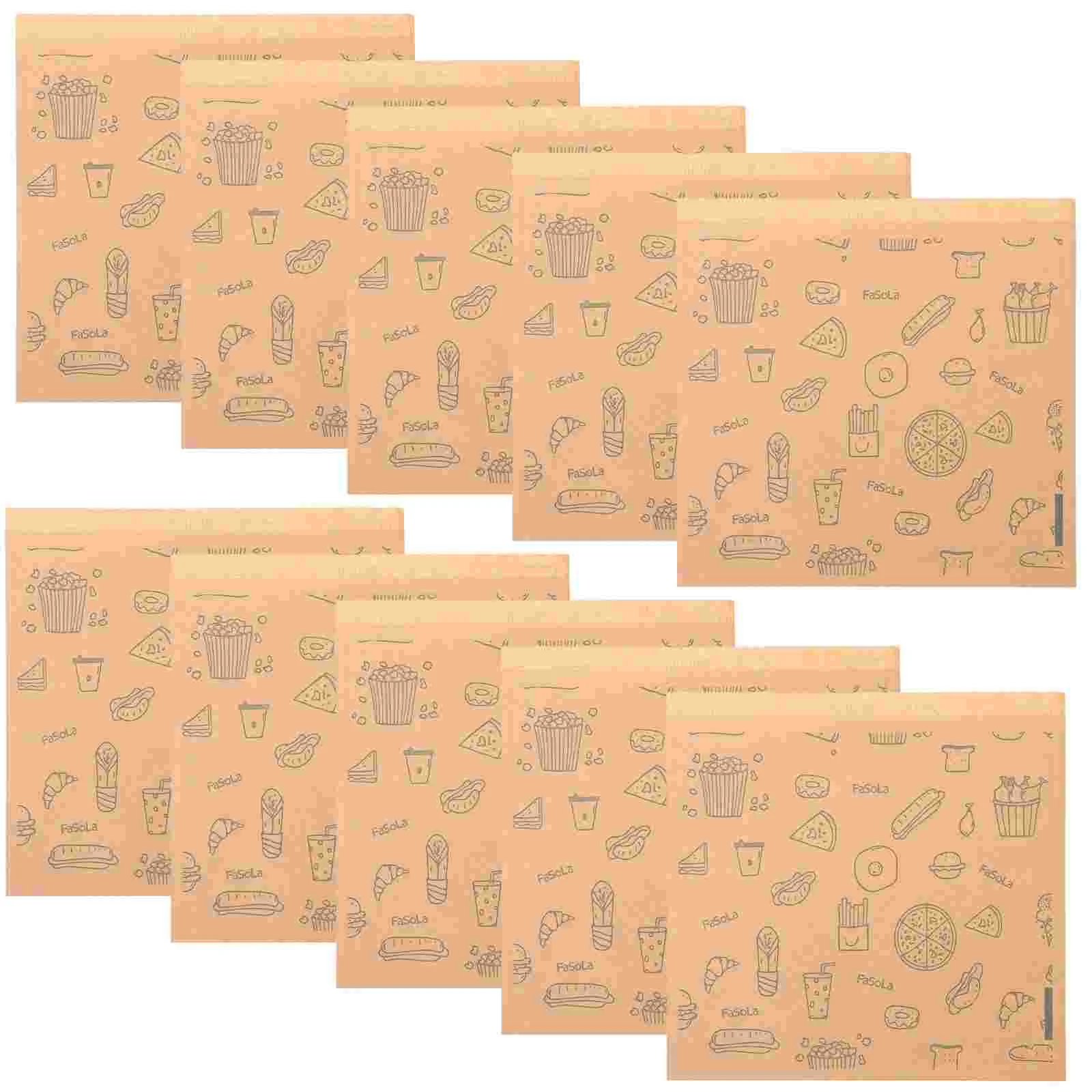 

50 Pcs Sandwich Bags Bread Pouches Food Grade Packing Bakery Doughnut Wrapping Storage Snacks