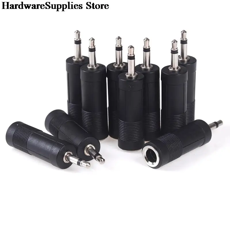 

2/5/10Pcs 1/8 3.5mm Male Plug To 1/4 6.35mm Female Jack Mono Adapter Connector Convertor High Quality