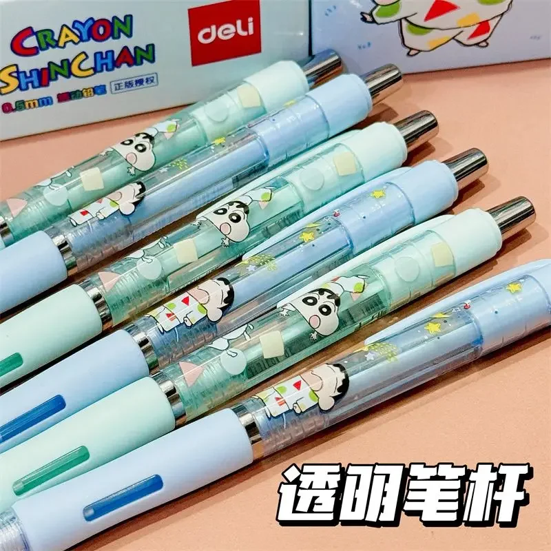 Miniso Anime Crayon Shin chan Press Pencil with Rubber Cartoon Japanese 0.5/0.7 Constant Core