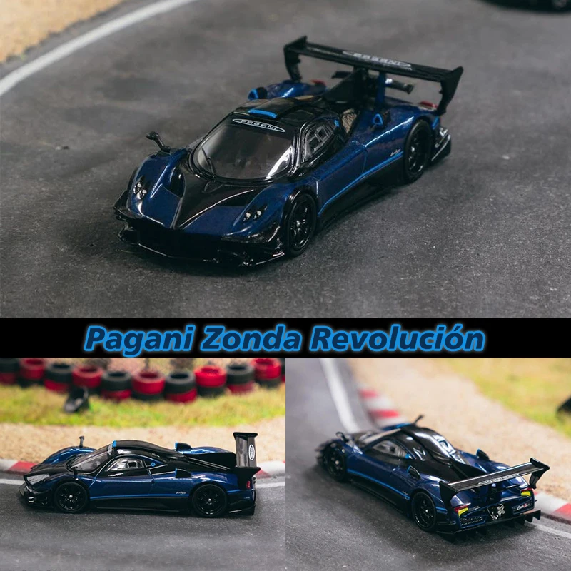 

Tarmac Works TW 1:64 Zonda Revolucion Metallic Blue Alloy Diorama Car Model Collection Miniature Carros Toys In Stock