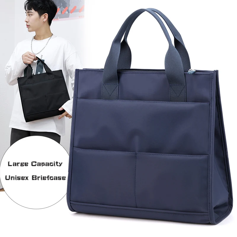 

Women Handbag File Document Organizer Bag Business Storage Pouch Men Briefcase Large Capacity 13.3 Inch Laptop Case for Macbook