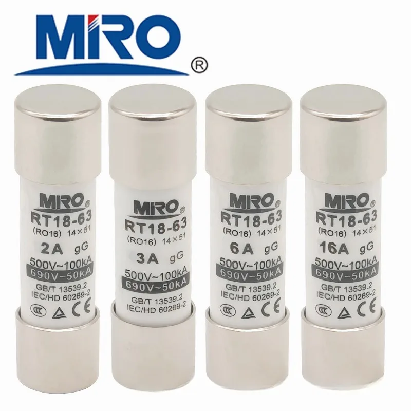 Керамическая трубка Предохранителя MRO RO16 RT18-63 500 В/690 В gG 1A2A3A5A6A1 0A (24 шт.)