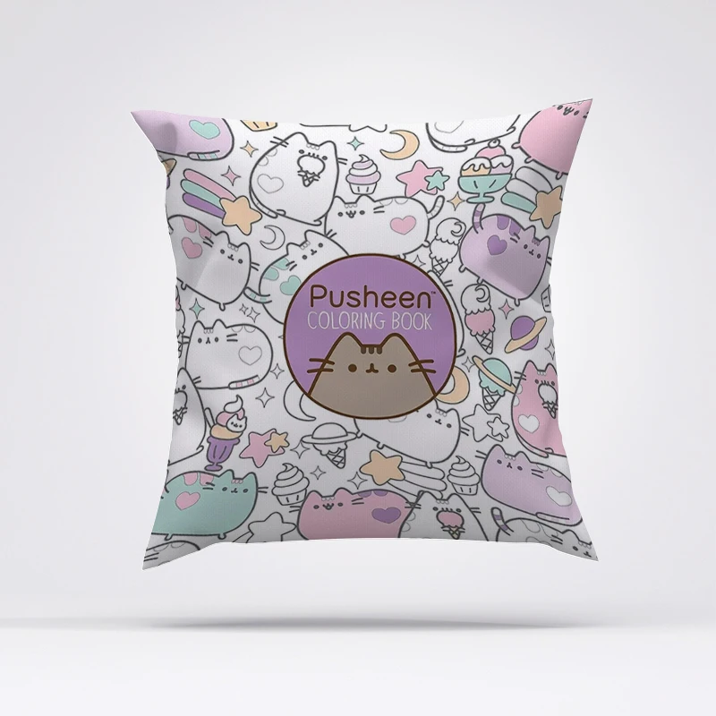 

Pusheen Decorative Throw Pillow Cover 60x60cm Fall Decor Cushion Covers for Bed Pillows Pillowcase Sofa Cushions 45x45 Body Home