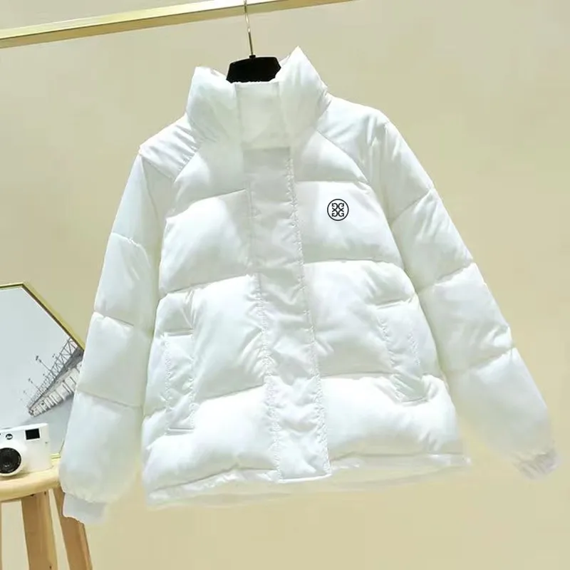 

골프웨어 남성 Windbreak Women Golf Clothing Winter Stand Collar Warm Padded Jackets Ladies Down Cotton Golf Coats Women's golf wear