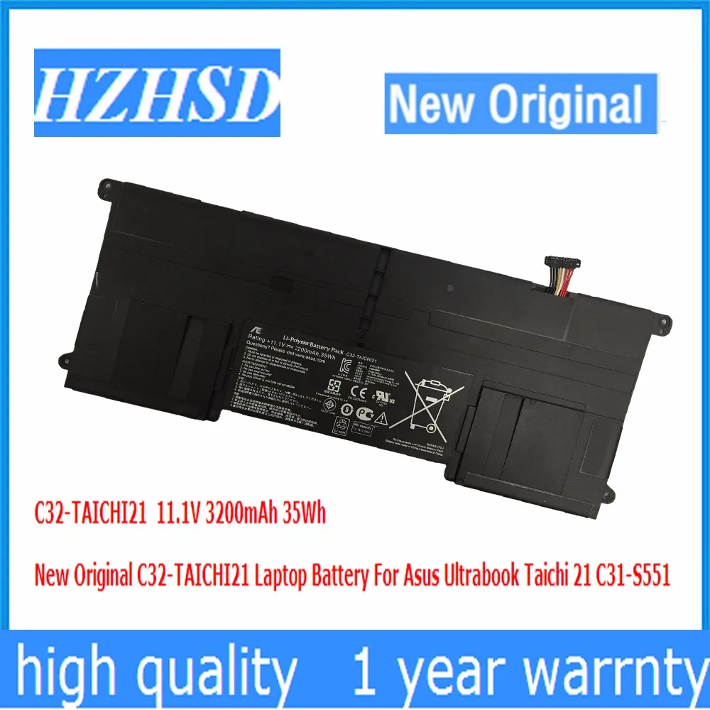 11,1 V 3200mAh 35Wh новый оригинальный C32-TAICHI21 Аккумулятор для ноутбука Asus Ultrabook Taichi 21C31-S551