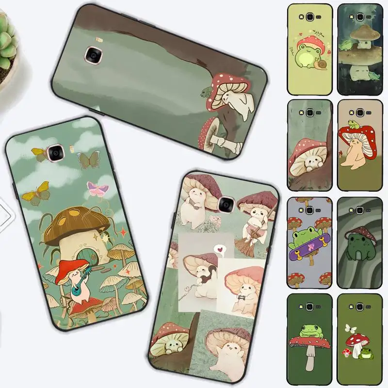 

Mushroom Kawaii Phone Case for Samsung J 2 3 4 5 6 7 8 prime plus 2018 2017 2016 core