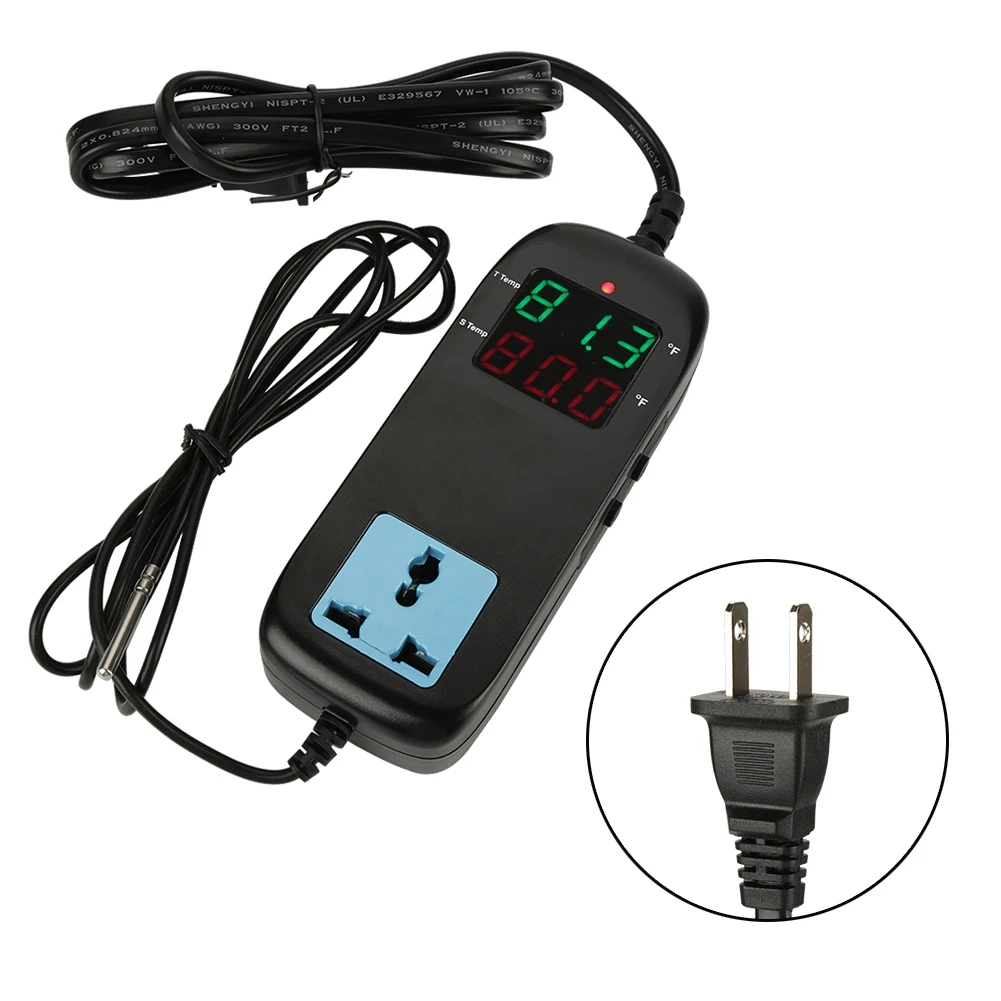 

Digital Intelligent Electronic Temperature Controller Thermostat Outlet (US Plug, -40℉~212℉) Temperature Controller§