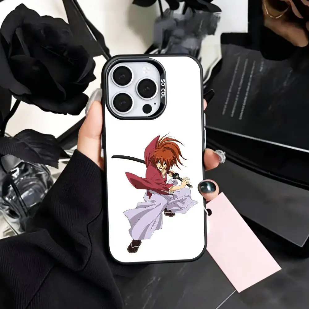 Фото Чехол для телефона Samurai Rurouni K-Kenshin для iPhone 17, 16, 15, 14, 13, 12, 11 Plus, Pro Max, цветной, с серебряным покрытием внутри №2