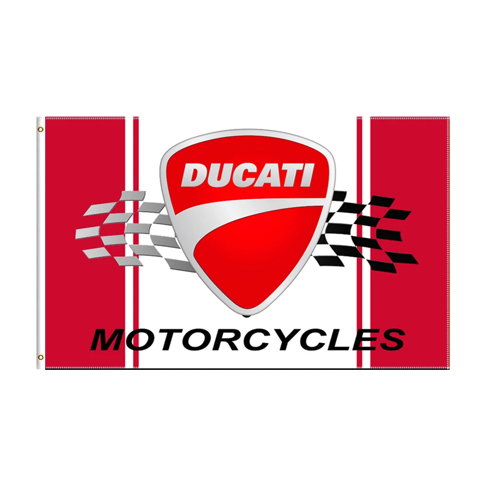 

3x5 Ft DUCATI Flag Polyester Printed Motorcycles Racing Banner For Decor