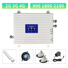 2G 3G 4G 900 1800 2100 трехдиапазонный Сотовая связь Wi Fi ретранслятор GSM DCS GSM усилитель сигнала WCDMA мобильный усилитель сигнала 2 комнатная антенна комплект