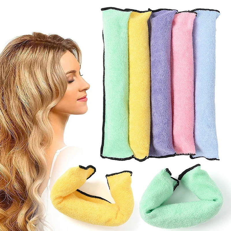 

6 Pcs Heatless Curling Rod Soft Sponge Hair Curler Roller Foam Bendy Twist Curls Towel Cloth Diy Hairstyling Hairdressing Tools