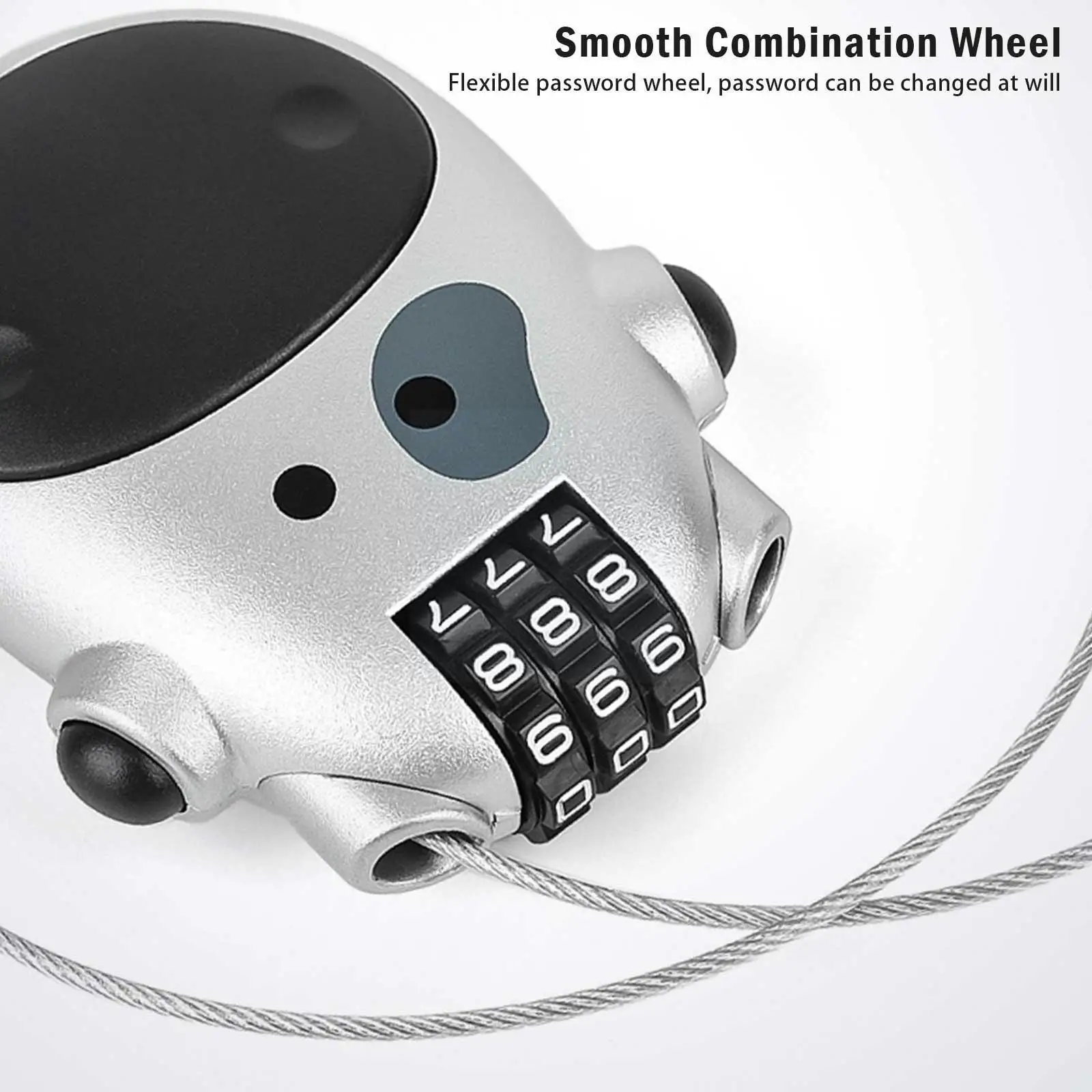 

Motorcycle Helmet Password Lock Telescopic Wire Rope Sled Cable Lock Password Lock Suitcase Code Car Helmet Steel O4O4