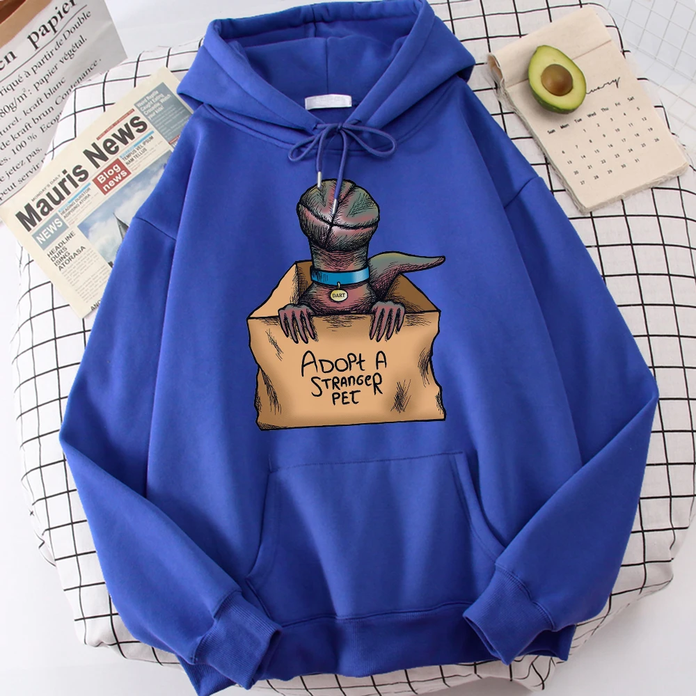 

Adopt A Stranger Pet Stranger Things Hoodies Women Harajuku Casual Hoodie Fashion Oversize Hoody Autumn Fleece Woman Pullover