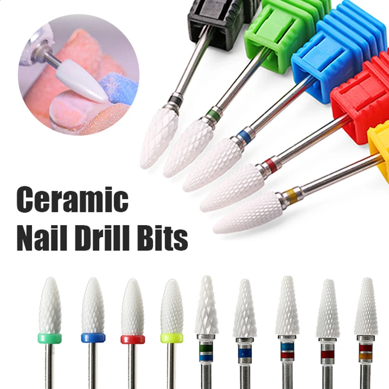 

Керамическая Вольфрамовая фреза для ногтей, электрические фрезы для маникюра, фрезы для ногтей, инструменты для дизайна ногтей