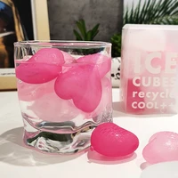 heart non melting ice cube mold food grade ice tray recyclable ice cube repeated use coffee cola whiskey ice tray