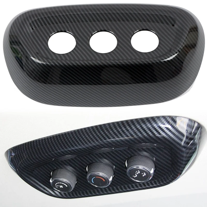 

Car Carbon Fiber Roof Rear Air Conditioner Ajustment Knob Decor Frame Cover Trim Fit For Dodge Durango 2014-2022