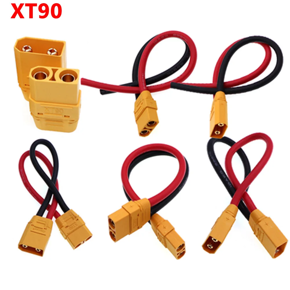 1pcs XT90 H-F/M 10AWG Male Female Connector Plug Silicone Wire RC Battery Cable for RC model aircraft electric vehicle UAV
