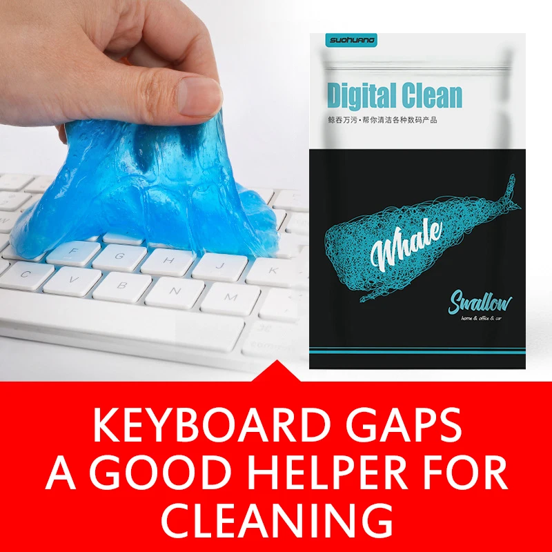 

80g Blue Home Cleaning Car Office Cleaning Artifact Cleaning Gel Reusable Keyboard Mouse Display Clean Dust Remover Clean Tool