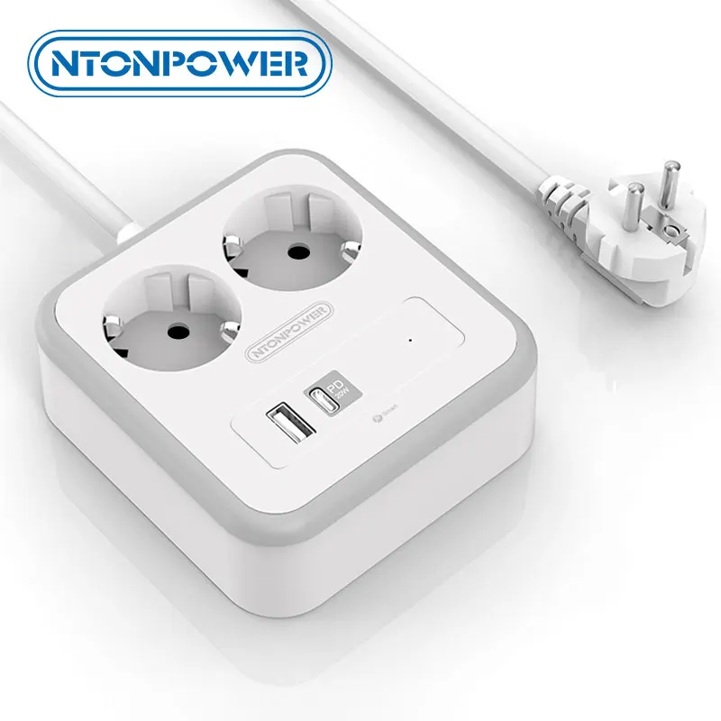 

Сетевой удлинитель NTON с 2 розетками переменного тока, 2 USB-порта для зарядки