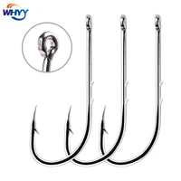 100pcslot long shank fishing hooks 10 30high carbon steel sharp double barbed offset narrow bait circle hook fishing tackle