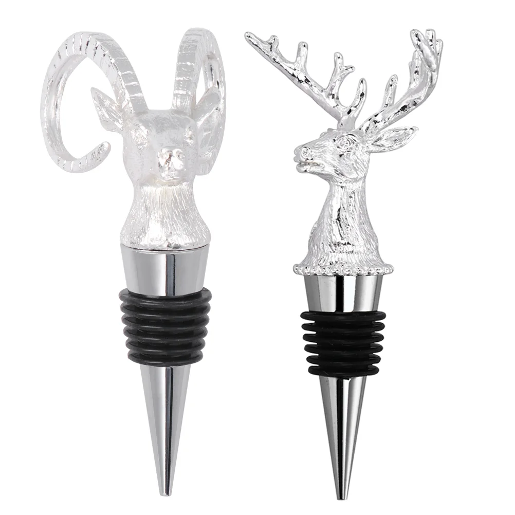 

Stopper Bottle Christmaspreservation Cap Sealer Whiskey Champagne Alloy Saver Accessory Holiday Stoppers Animal