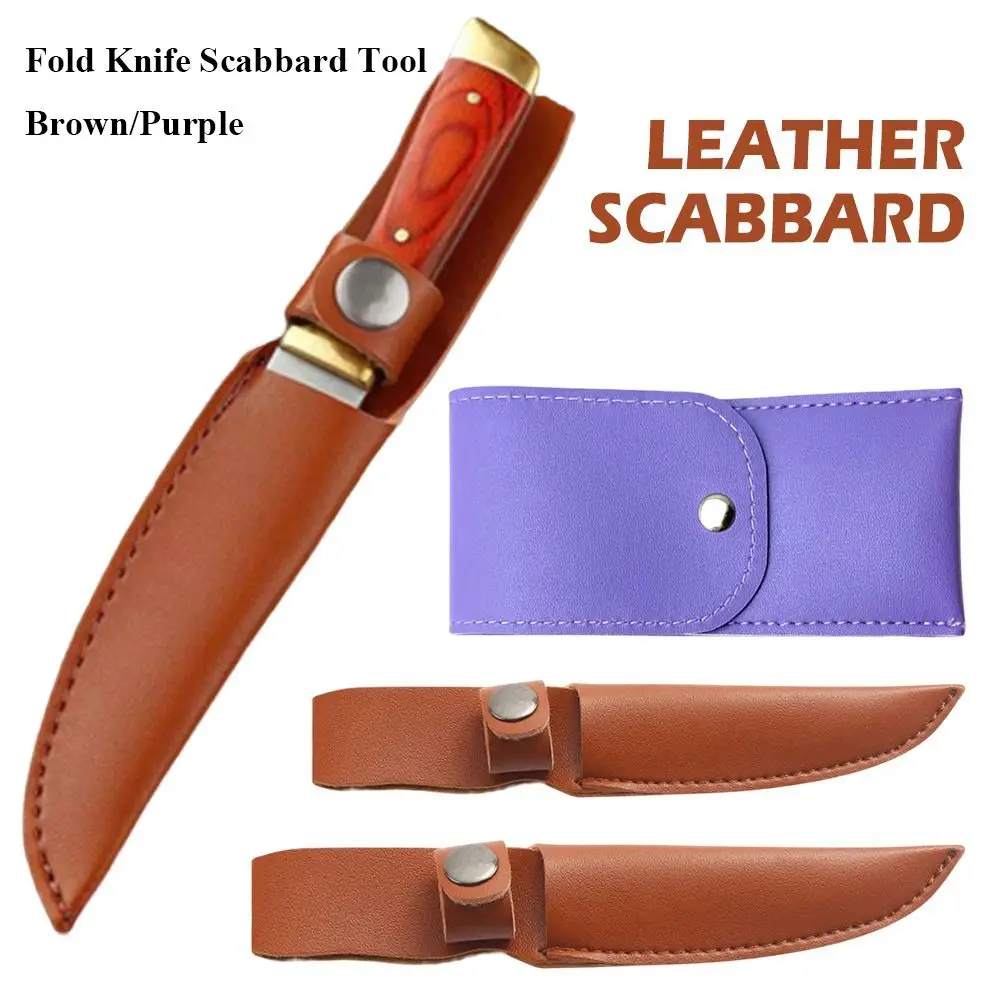 

Leather Sheath Holder Pocket Hunt Outdoor Equipment Flashlight Case Camp Outdoor Carry Fold Knife Tool Belt Loop Case