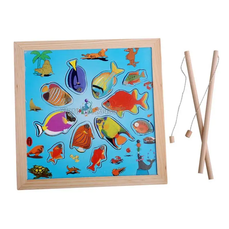 Пазл Рыбалка 3d деревянные для малышей Детские развивающие игрушки Магнитные
